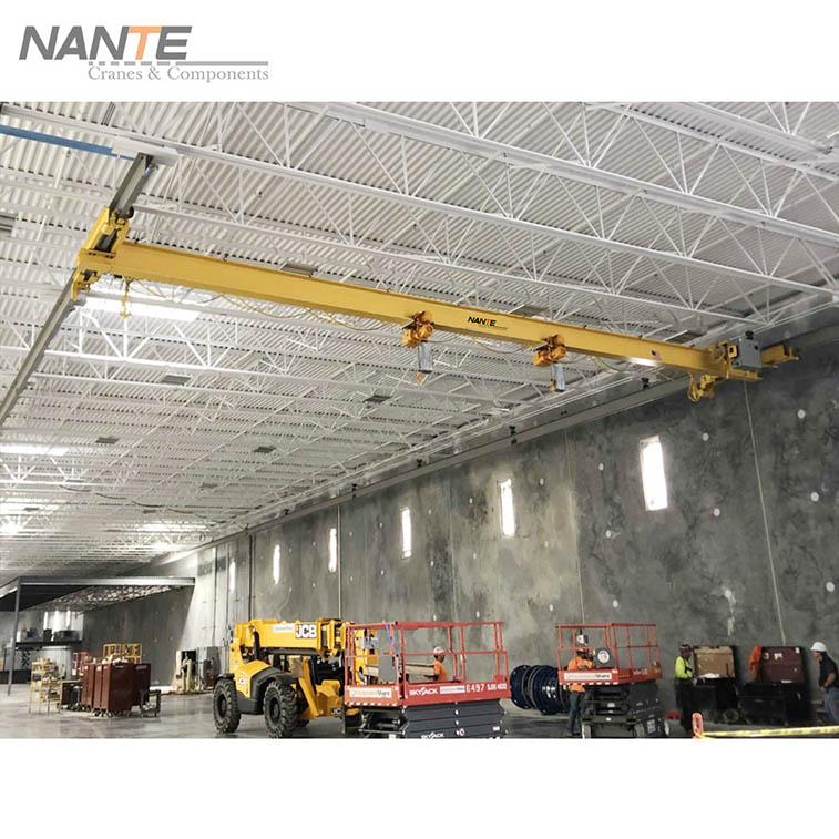 Nante's underhung overhead crane can be applied to low rise workshops.